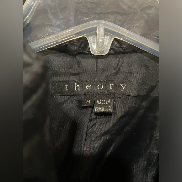 Theory Womans Medium Black Quilted Full Zip Puffer Jacket - Picture 4 of 5